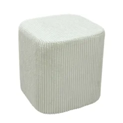 Set di 2 pouf in velluto (H 38 cm) Shan Verde eucalipto
