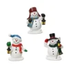 Set di 3 Pupazzi di Neve (H6,5 cm) Felici per villaggio