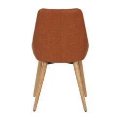 Set di 2 sedie da pranzo in tessuto (seduta 47 cm) Juno Cognac