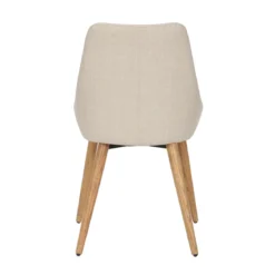 Set di 2 sedie da pranzo in tessuto (seduta 47 cm) Juno Ecru