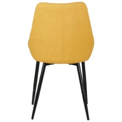 Set di 2 sedie da pranzo in tessuto (seduta 47 cm) Juno Giallo senape