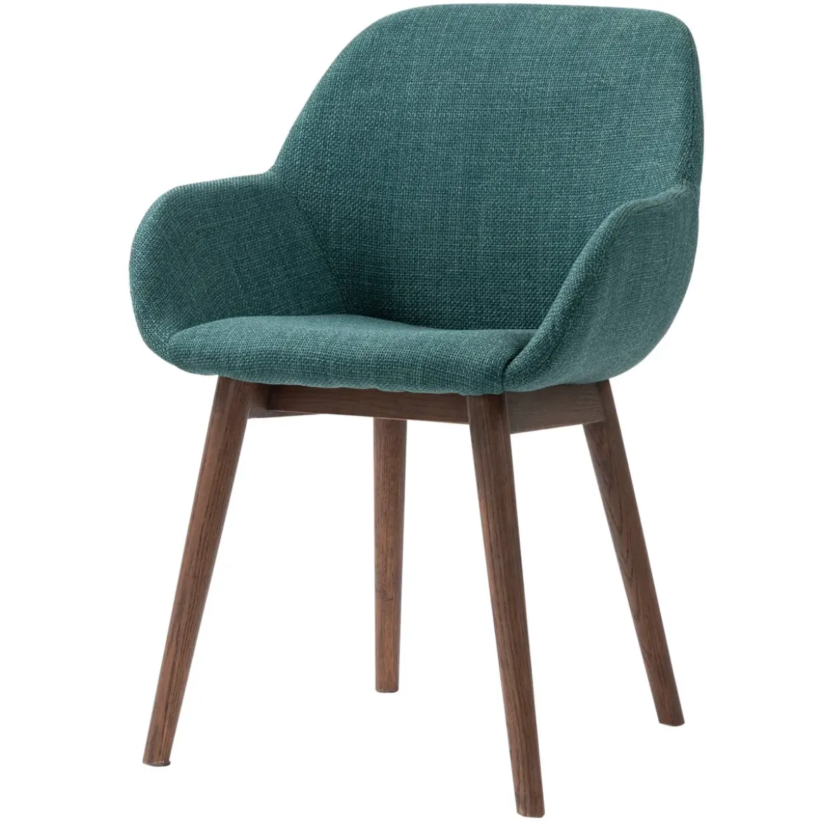 Set di 2 sedie da pranzo in tessuto (seduta 48 cm) Elia Verde smeraldo