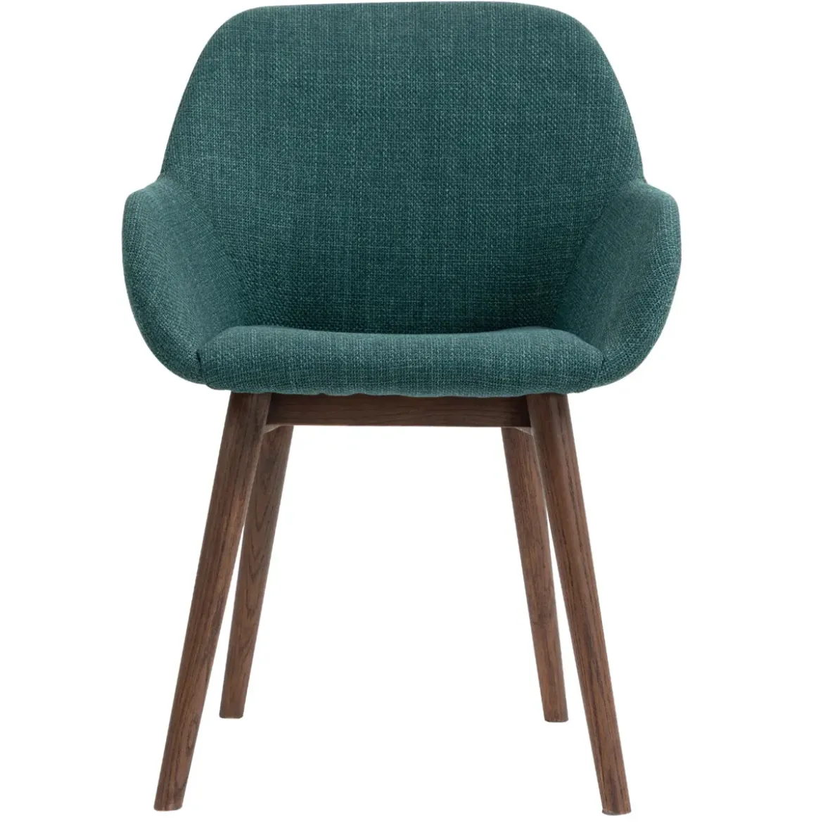 Set di 2 sedie da pranzo in tessuto (seduta 48 cm) Elia Verde smeraldo