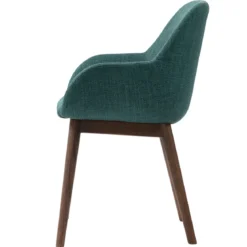Set di 2 sedie da pranzo in tessuto (seduta 48 cm) Elia Verde smeraldo