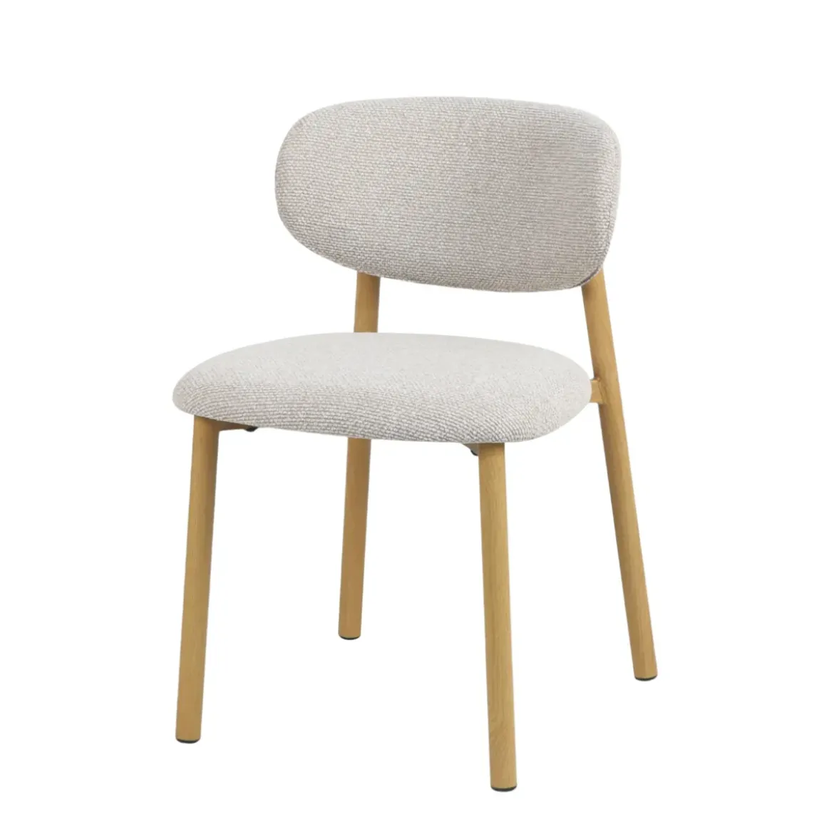 Set di 2 sedie da pranzo in tessuto (seduta 49 cm) Amal Grigio chiaro