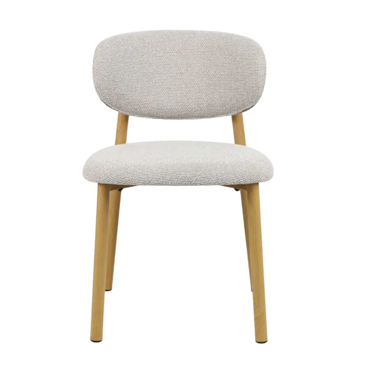 Set di 2 sedie da pranzo in tessuto (seduta 49 cm) Amal Grigio chiaro