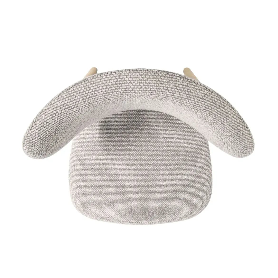 Set di 2 sedie da pranzo in tessuto (seduta 49 cm) Amal Grigio chiaro