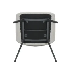 Set di 2 sedie da pranzo in tessuto (seduta 49 cm) Orka Ecru