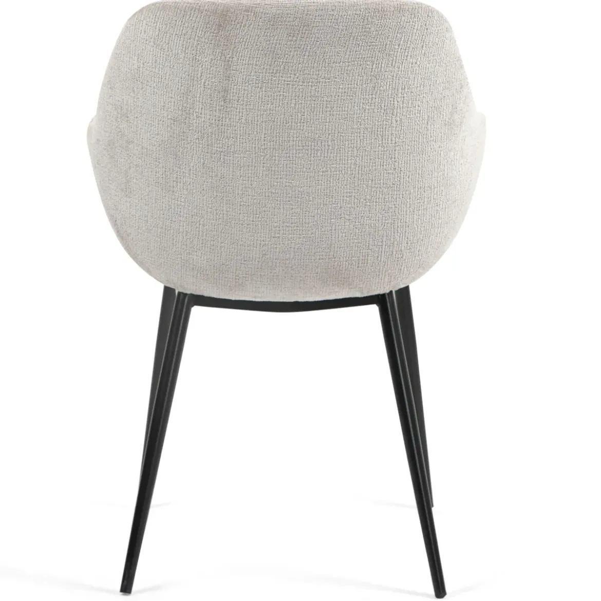 Set di 2 sedie da pranzo in tessuto chenille (seduta 48 cm) Zola Tortora