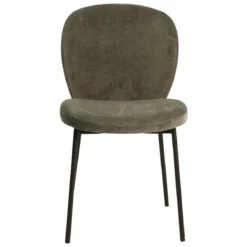 Set di 2 sedie da pranzo in tessuto (seduta 48,5 cm) Isla Verde scuro