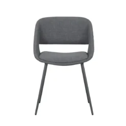 Set di 2 sedie da pranzo in tessuto (seduta 49 cm) Orka Grigio scuro
