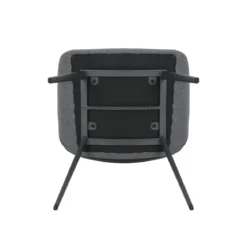 Set di 2 sedie da pranzo in tessuto (seduta 49 cm) Orka Grigio scuro