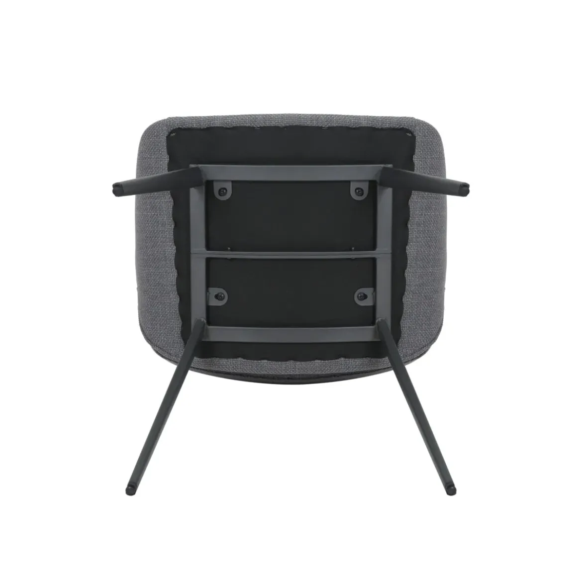 Set di 2 sedie da pranzo in tessuto (seduta 49 cm) Orka Grigio scuro