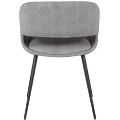 Set di 2 sedie da pranzo in velluto a coste (seduta 49 cm) Orka Grigio chiaro