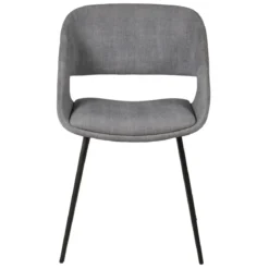Set di 2 sedie da pranzo in velluto a coste (seduta 49 cm) Orka Grigio chiaro