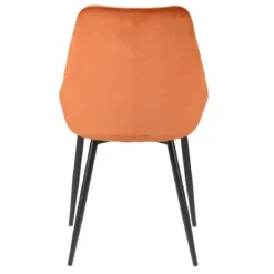 Set di 2 sedie da pranzo in velluto (seduta 47 cm) Juno Cognac
