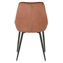 Set di 2 sedie da pranzo in velluto (seduta 47 cm) Juno Marrone