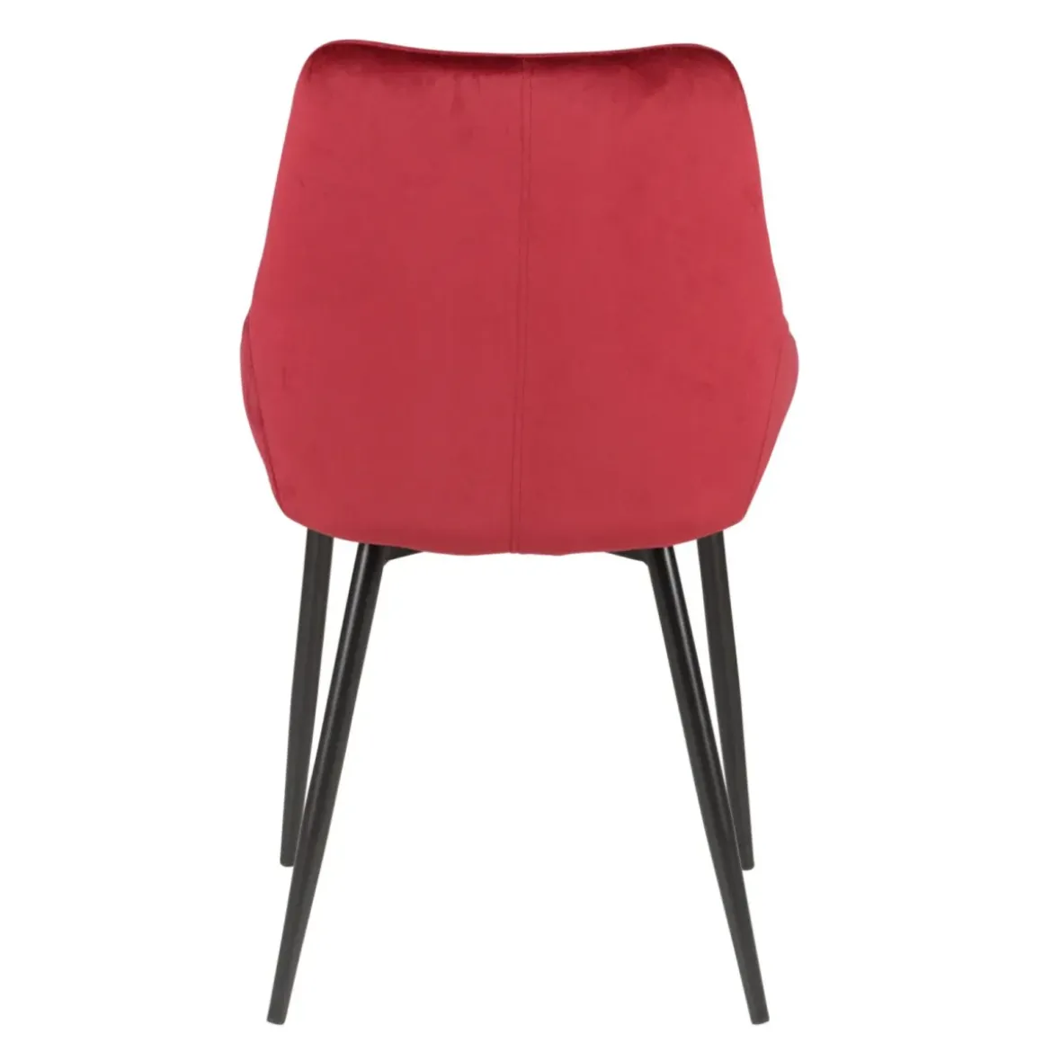 Set di 2 sedie da pranzo in velluto (seduta 47 cm) Juno Rosso