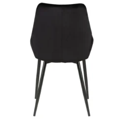 Set di 2 sedie da pranzo in velluto (seduta 47 cm) Juno Verde Nero