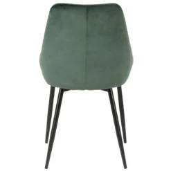 Set di 2 sedie da pranzo in velluto (seduta 47 cm) Juno Verde pino