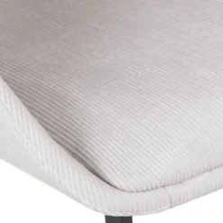 Set di 2 sedie da pranzo in velluto a coste (seduta 49 cm) Orka Ecru