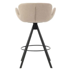Set di 2 sedie per isola centrale con schienale (Altezza seduta 65cm) Pema Grigio chiaro