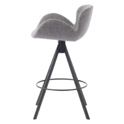 Set di 2 sedie per isola centrale con schienale (seduta 65cm) Pema Grigio scuro