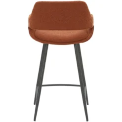 Set di 2 sedie per isola centrale con schienale in bouclé (seduta 65cm) Soho Caramello