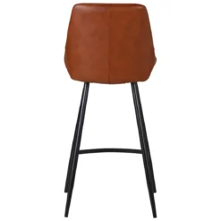 Set di 2 sedie per isola centrale con schienale in similpelle (Altezza seduta 67cm) Juno Marrone scuro