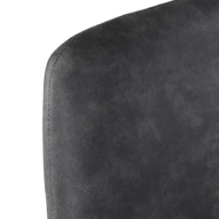 Set di 2 sedie per isola centrale con schienale in tessuto effetto camoscio (Altezza seduta 67cm) Juno Grigio scuro