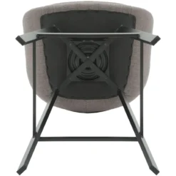 Set di 2 sedie per isola centrale girevoli con schienale in tessuto (seduta 64cm) Zila Grigio argento