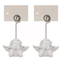 Set di 2 segnaposto Chérubin Bianco
