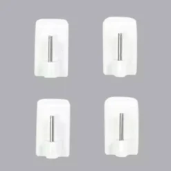Set di 4 supporti adesivi per PVC Bianco