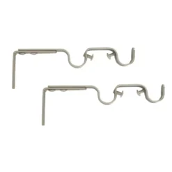 Set di 2 supporti doppi regolabili (L165 - L190/ Ø20 mm) Argento