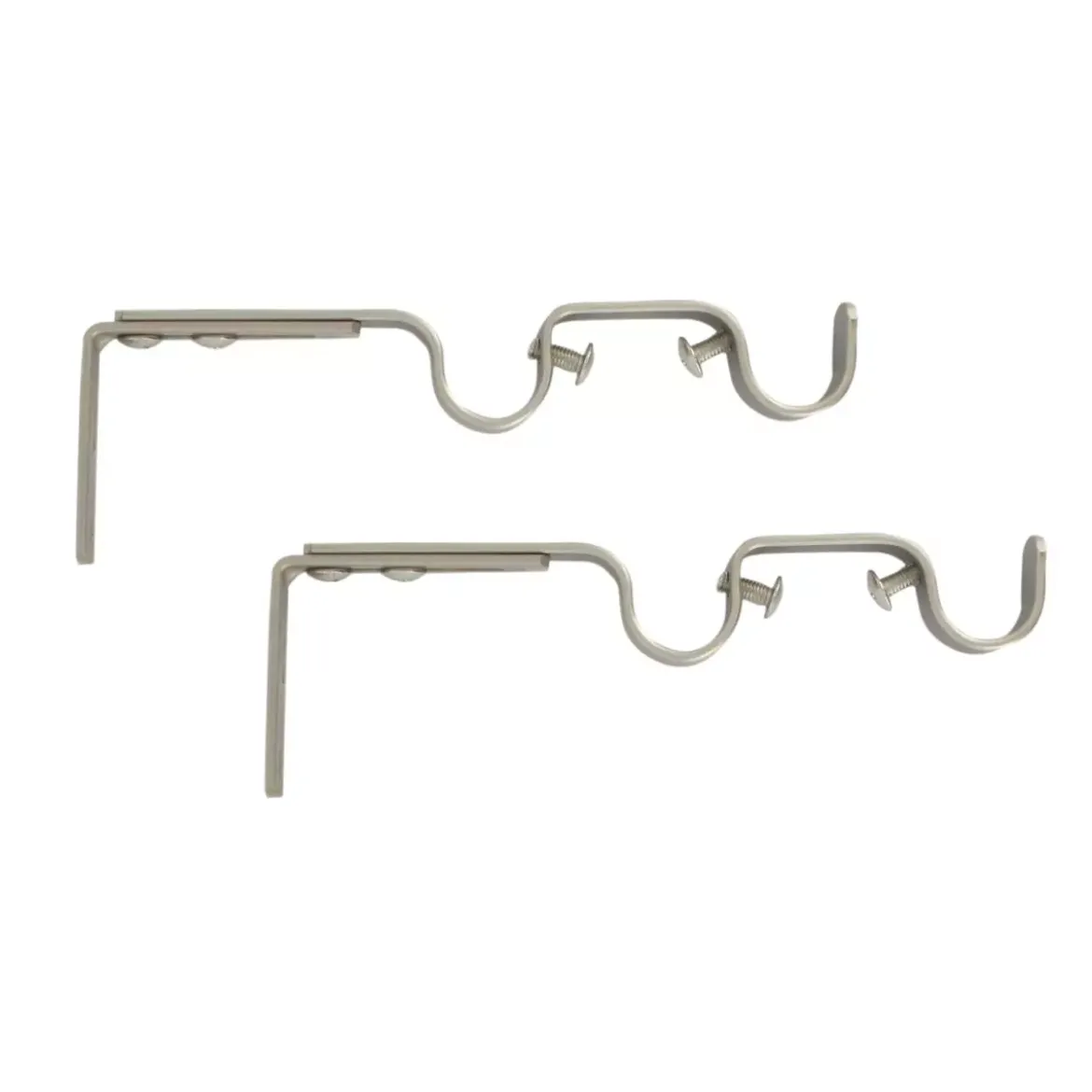 Set di 2 supporti doppi regolabili (L165 - L190/ Ø20 mm) Argento