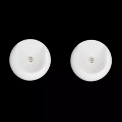 Set di 2 supporti per bastone legno (L45 / D28 mm) Nils Bianco