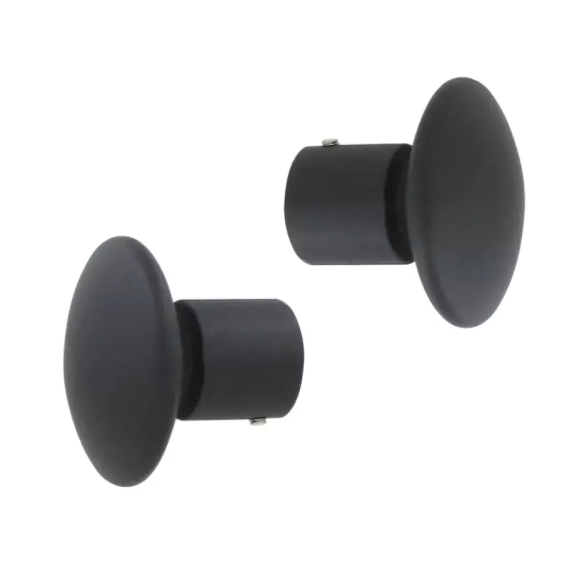 Set di 2 terminali (Ø20 mm) Champignon Nero opaco