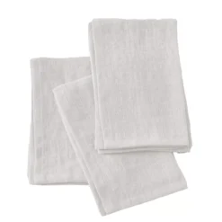 Set di 3 tovaglioli lino lavato (40 x 40 cm) Louise Bianco