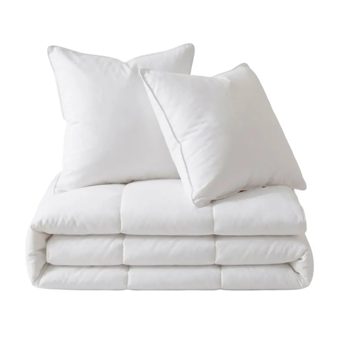 Set Piumone caldo antiacari (240 x 220 cm) + 2 Cuscini (60 x 60 cm) Comète Bianco