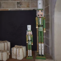 Soldatino Schiaccianoci in legno (H92 cm) Viktor Verde