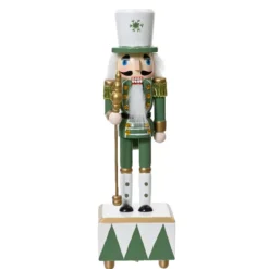 Soldato Schiaccianoci in legno (H30 cm) Edouard Imperiale Verde e bianco