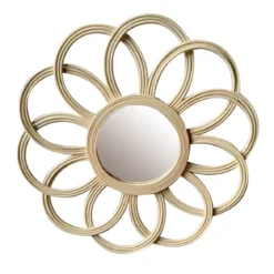 Specchio da parete in bambù (44,5 cm) Calenza Beige