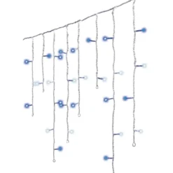 Stalattite luminosa lung.7,50 m Bicolore Stars Blu e bianco freddo 175 LED