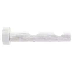 Support doppio bastone per tenda in legno cerusato (L15 cm x D 28 mm) Soren Bianco