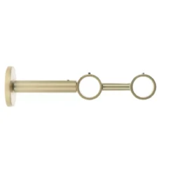 Supporto doppio fisso per asta in metallo (L190 cm / D28 mm) Lino Oro