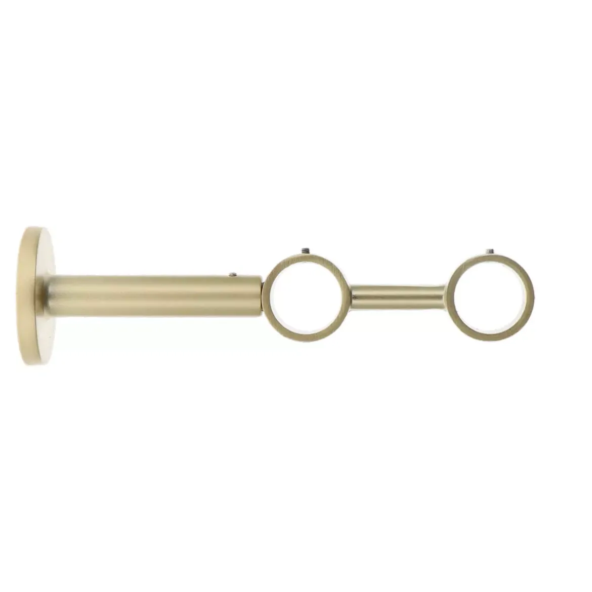 Supporto doppio fisso per asta in metallo (L190 cm / D28 mm) Lino Oro