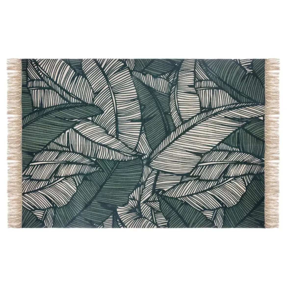 Tappeto cotone (170 cm) Jungle Verde