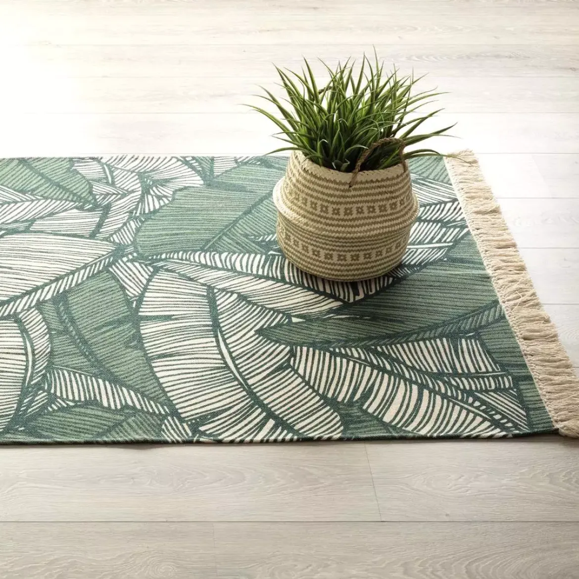 Tappeto cotone (170 cm) Jungle Verde