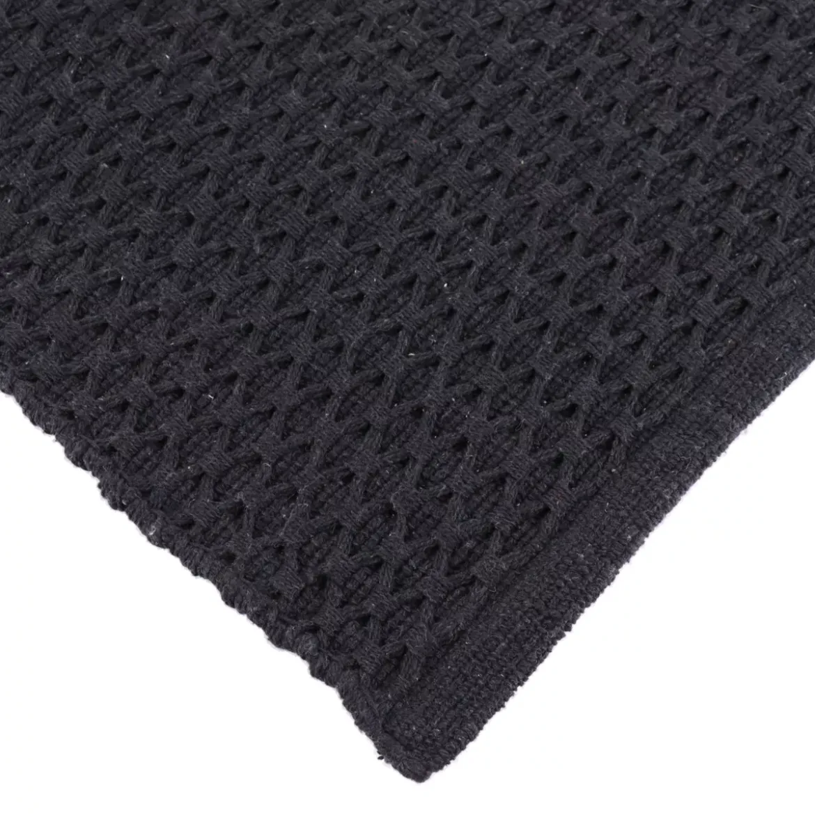 Tappeto cotone intrecciato (45 x 90 cm) Rosario Nero