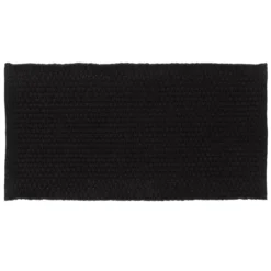 Tappeto cotone intrecciato (45 x 90 cm) Rosario Nero
